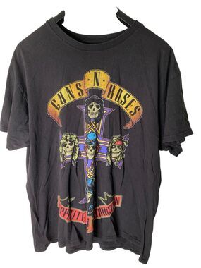 Guns n Roses Appetite for Destruction cross logo t shirt skull artwork size XL